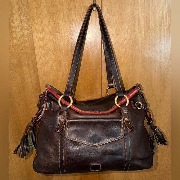 Dooney & Bourke Florentine Smith Leather Pocket Shoulder Bag - Picture 13 of 15